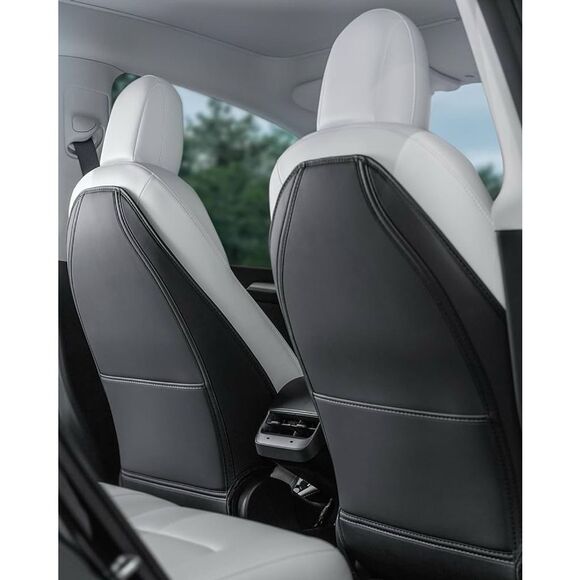 Crofy Leather Seat Back Protector for Tesla Model Y, 3, S/X